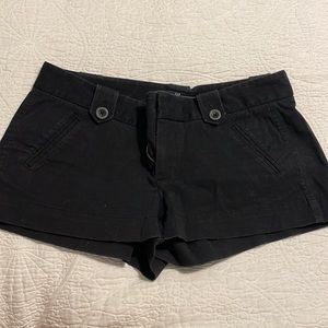 Black stretch chino shorts